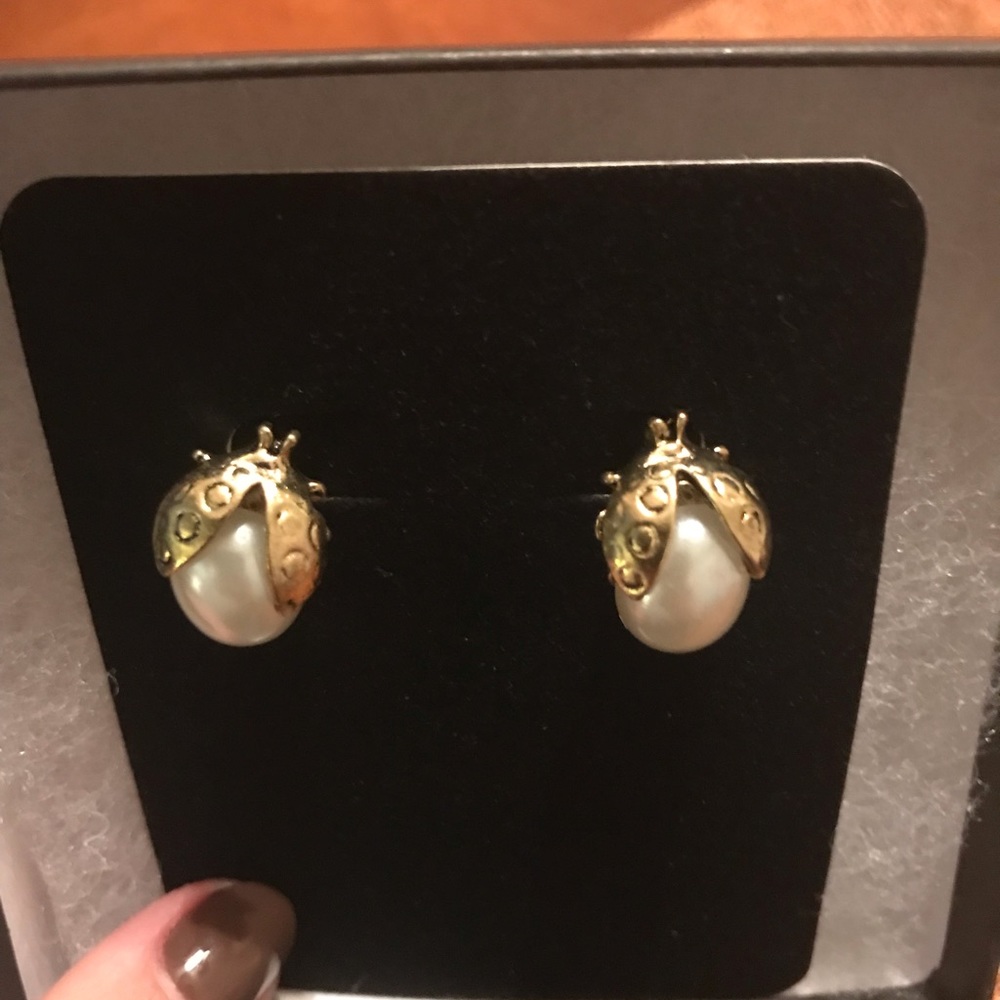 Ladybug Earrings - Picture 2 of 3